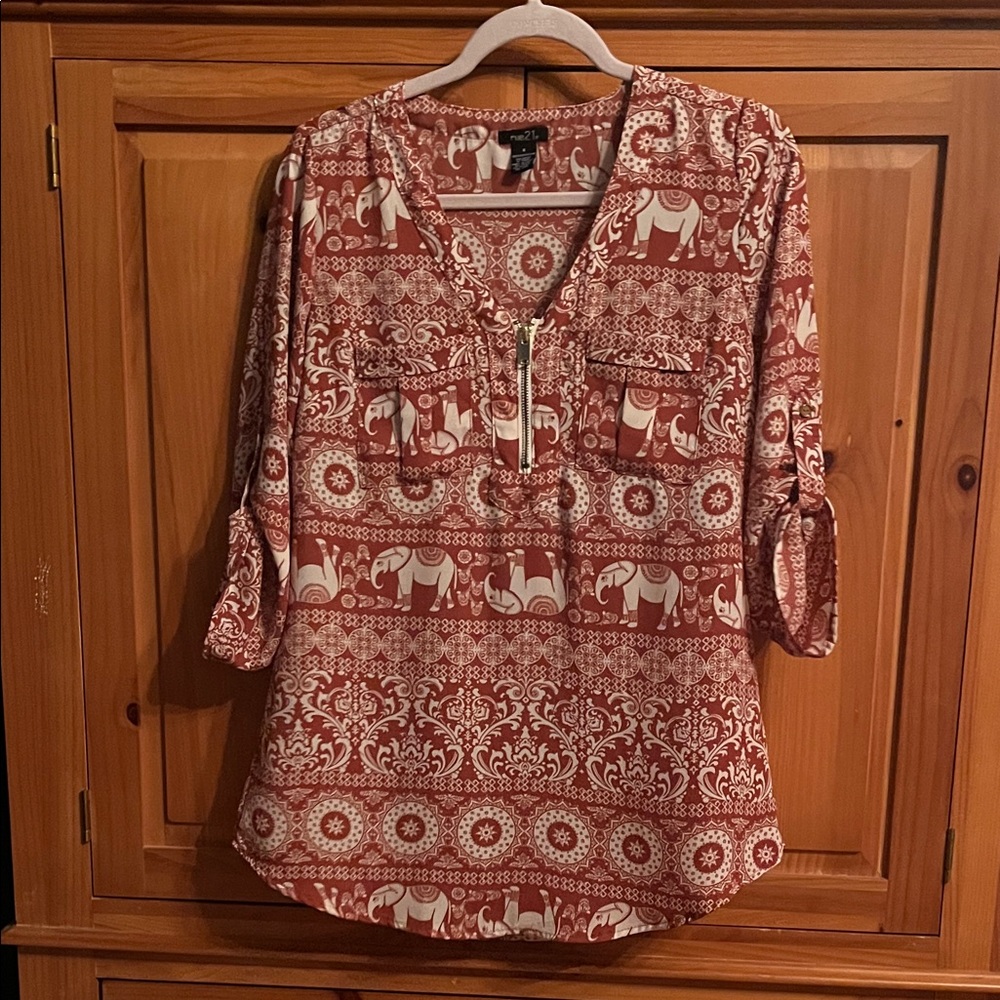 Rue21 Elephant Print Blouse